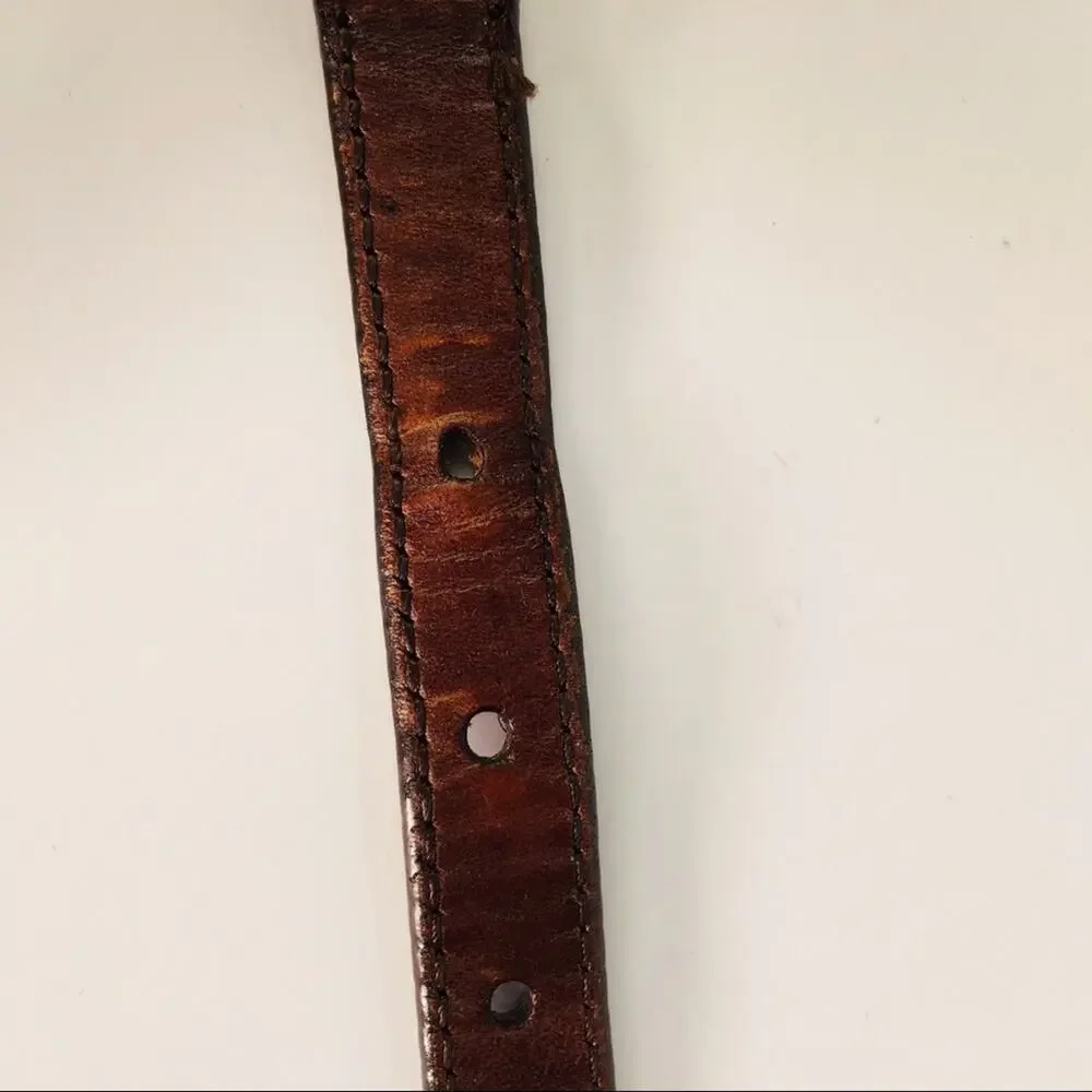 Braided Leather Skinny Belt Large 3/4” Wide
